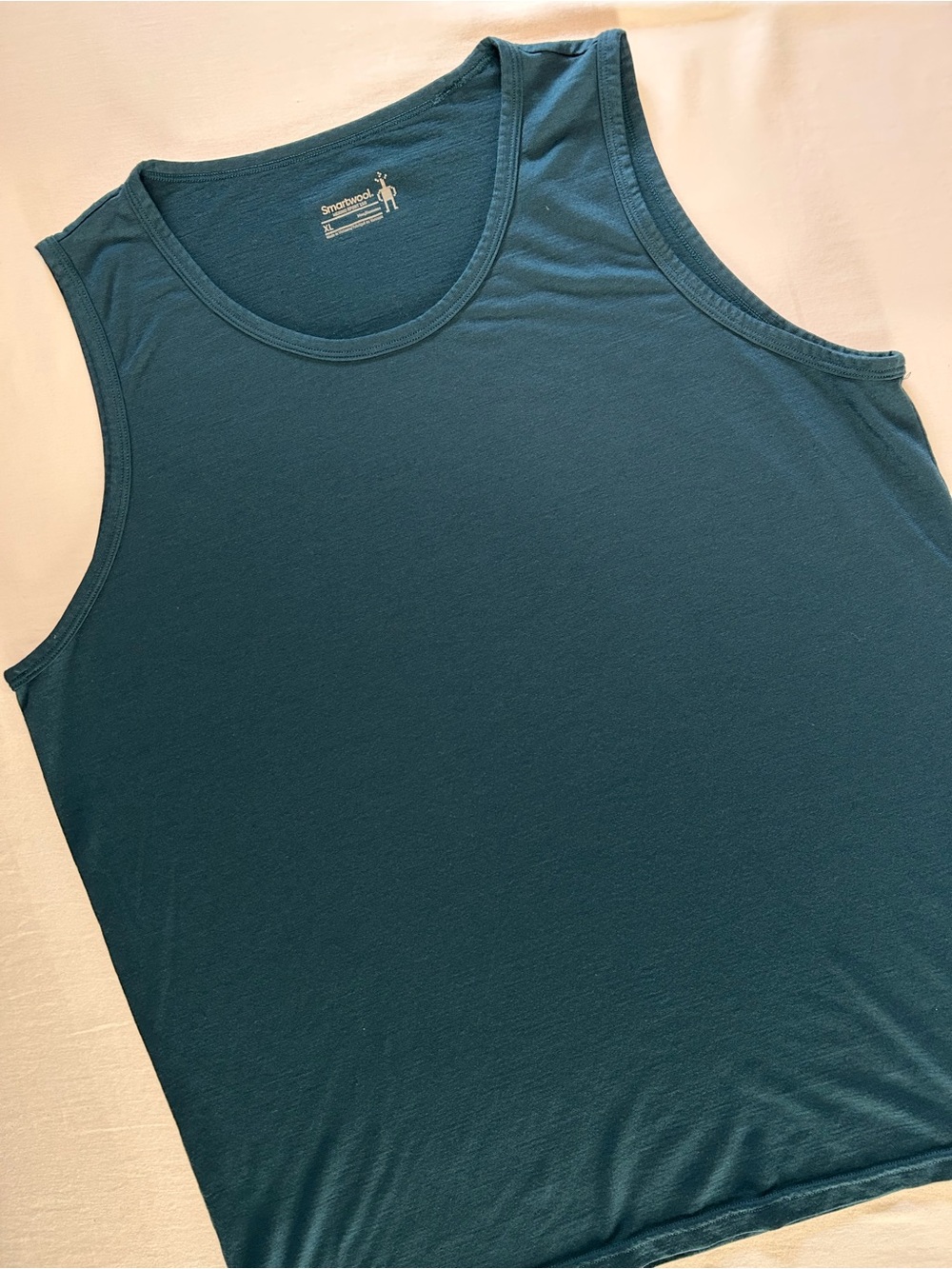 Smartwool Merino Sport 150 Tank Top XL Blue Wool Blend Performance Shirt